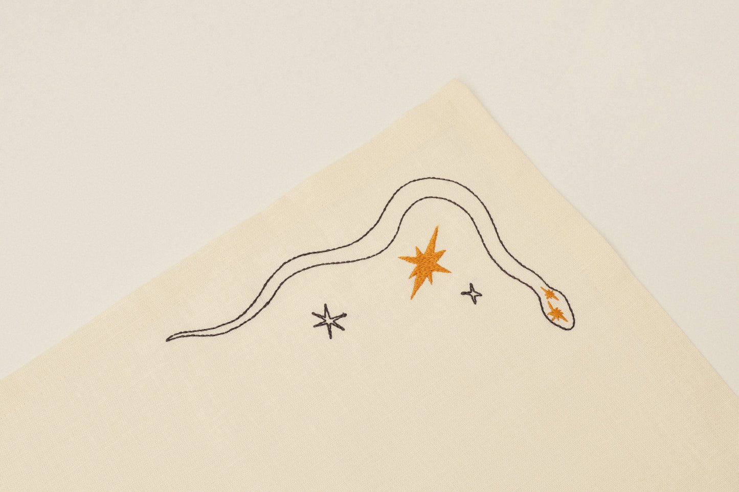 Set of embroidered placemats Snake
