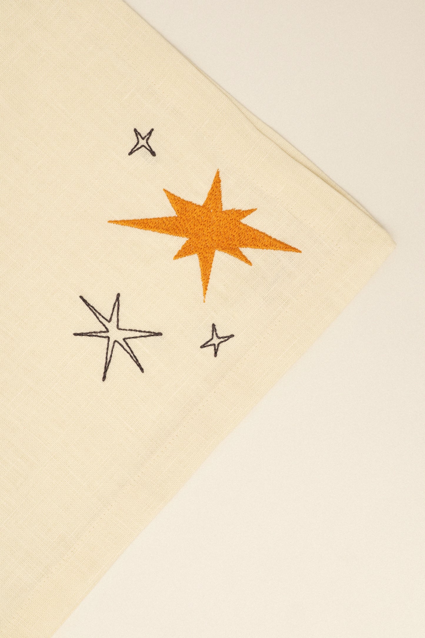 Set of embroidered napkins Star