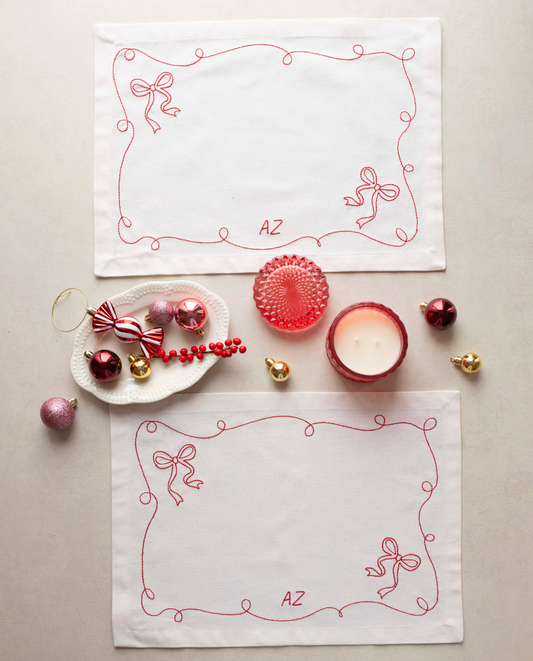 Holiday Bow Napkin Set