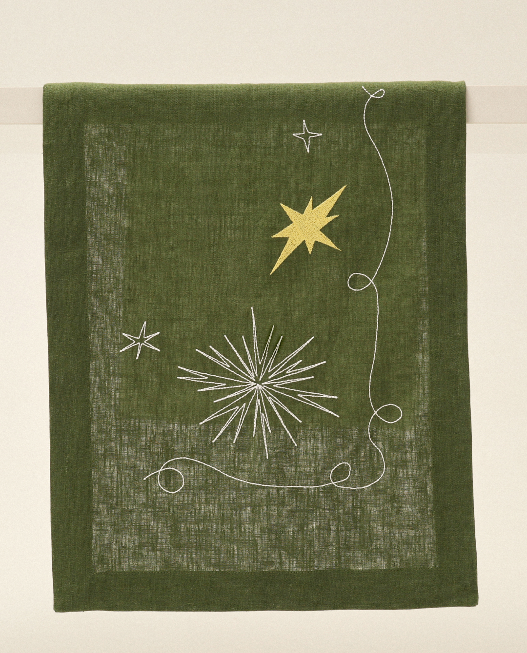 Embroidered runner Star