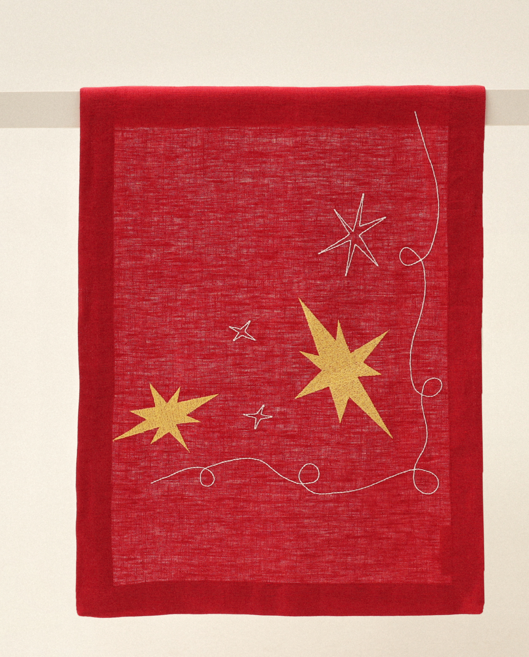 Embroidered runner Star