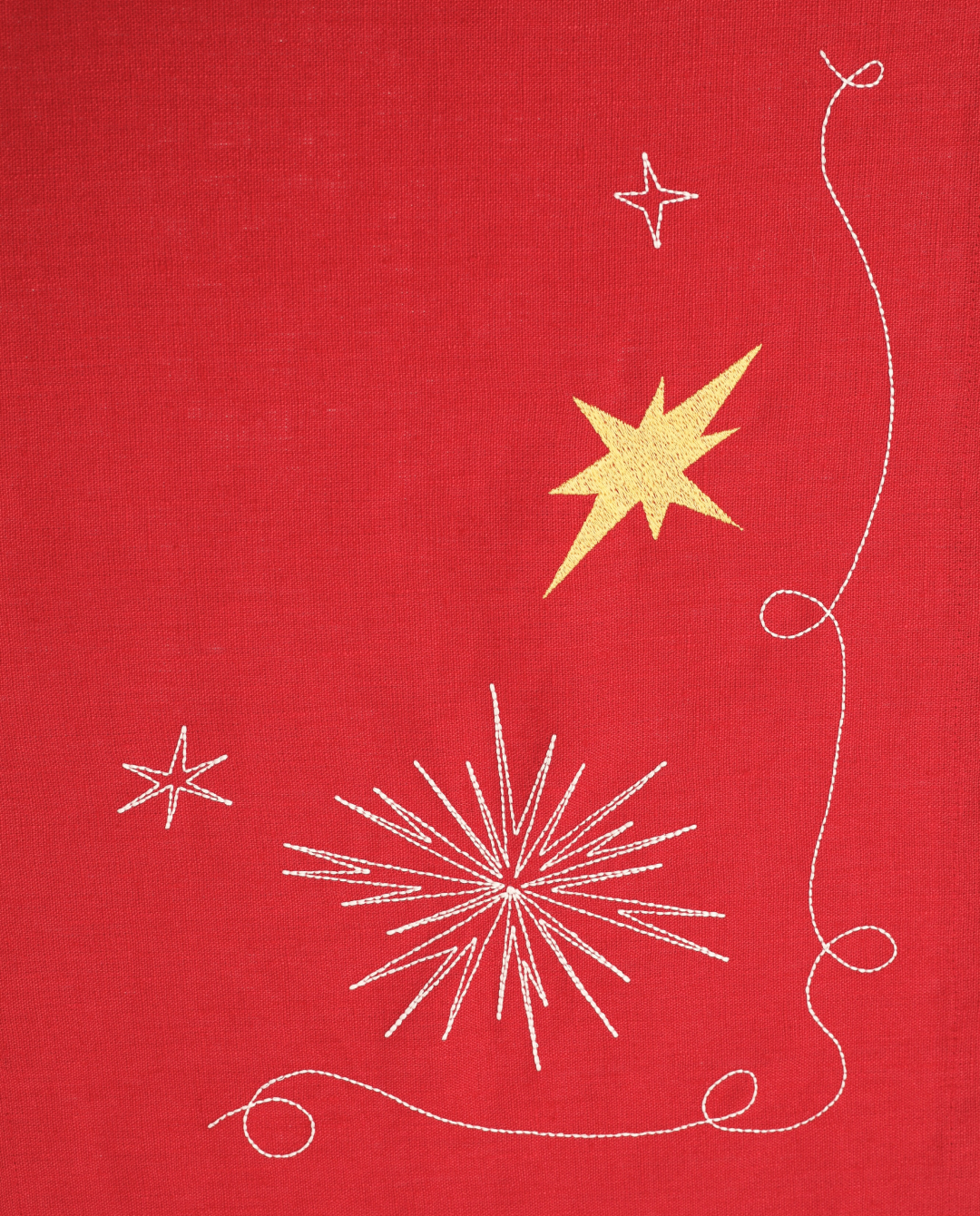 Embroidered runner Star