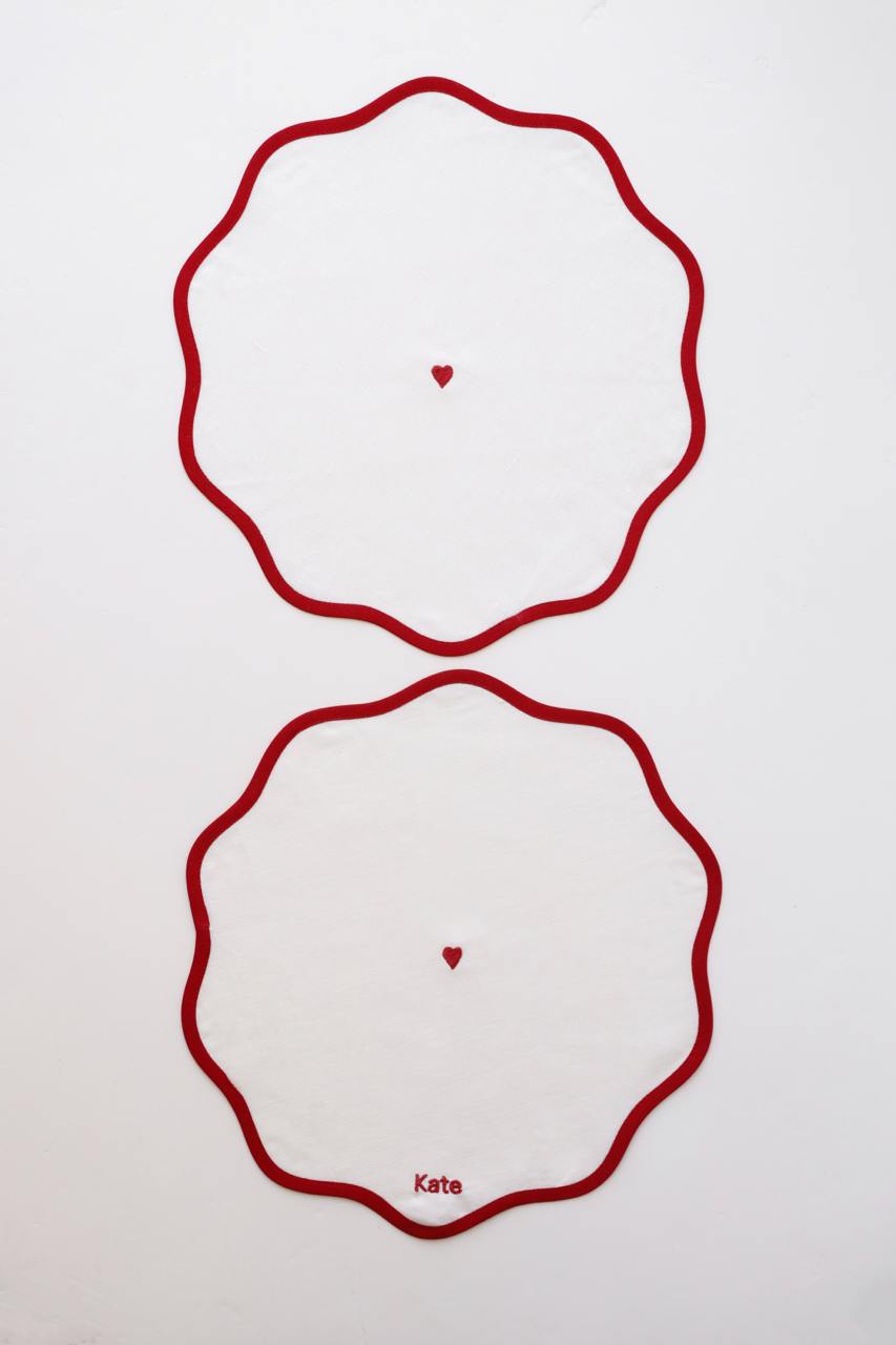 Fine Heart Linen Napkin Set