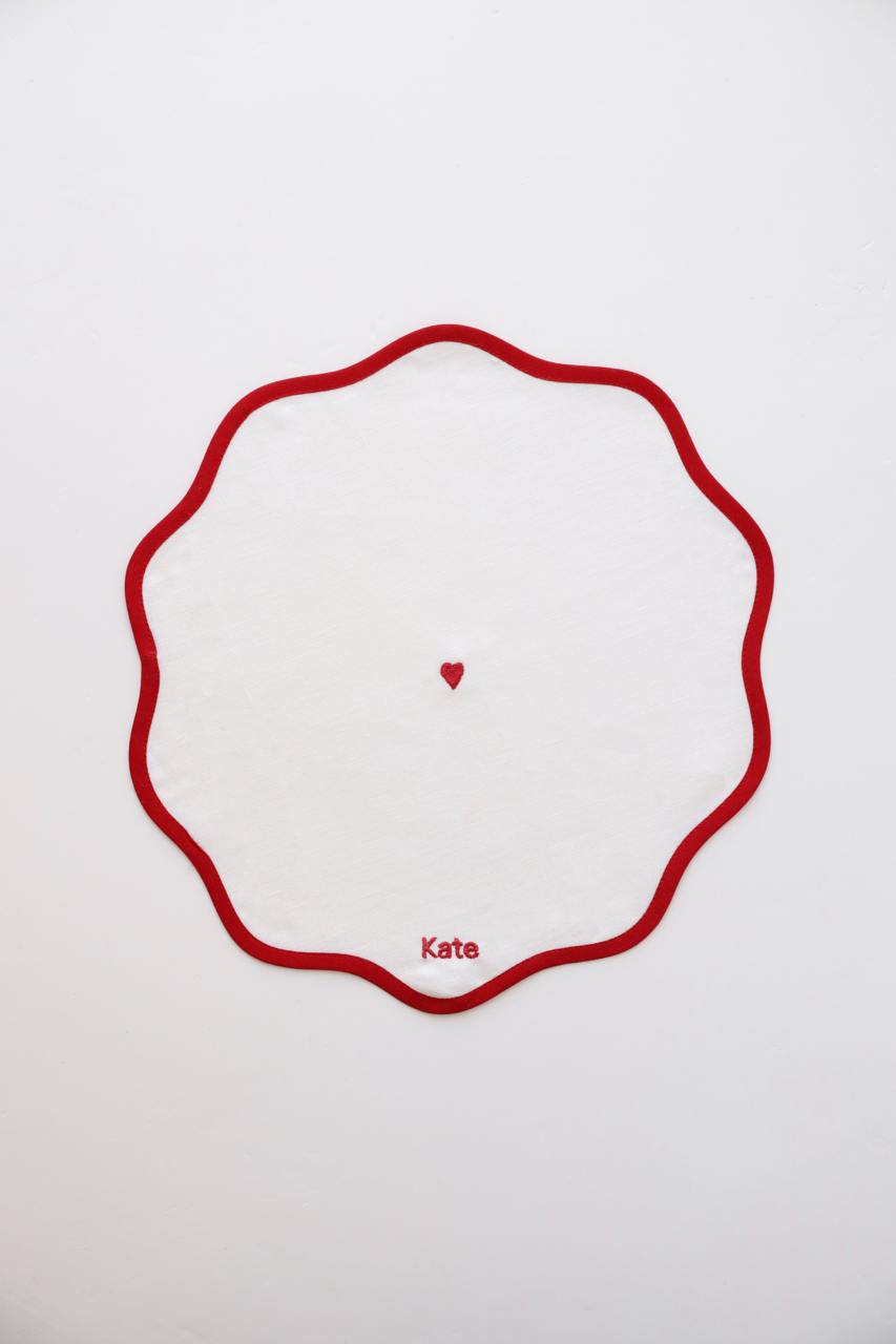 Fine Heart Linen Napkin Set