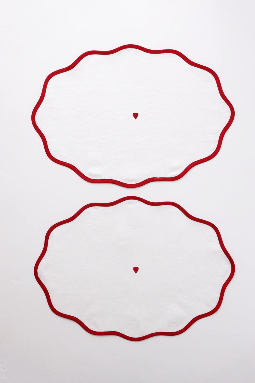 Fine Heart Linen Napkin Set