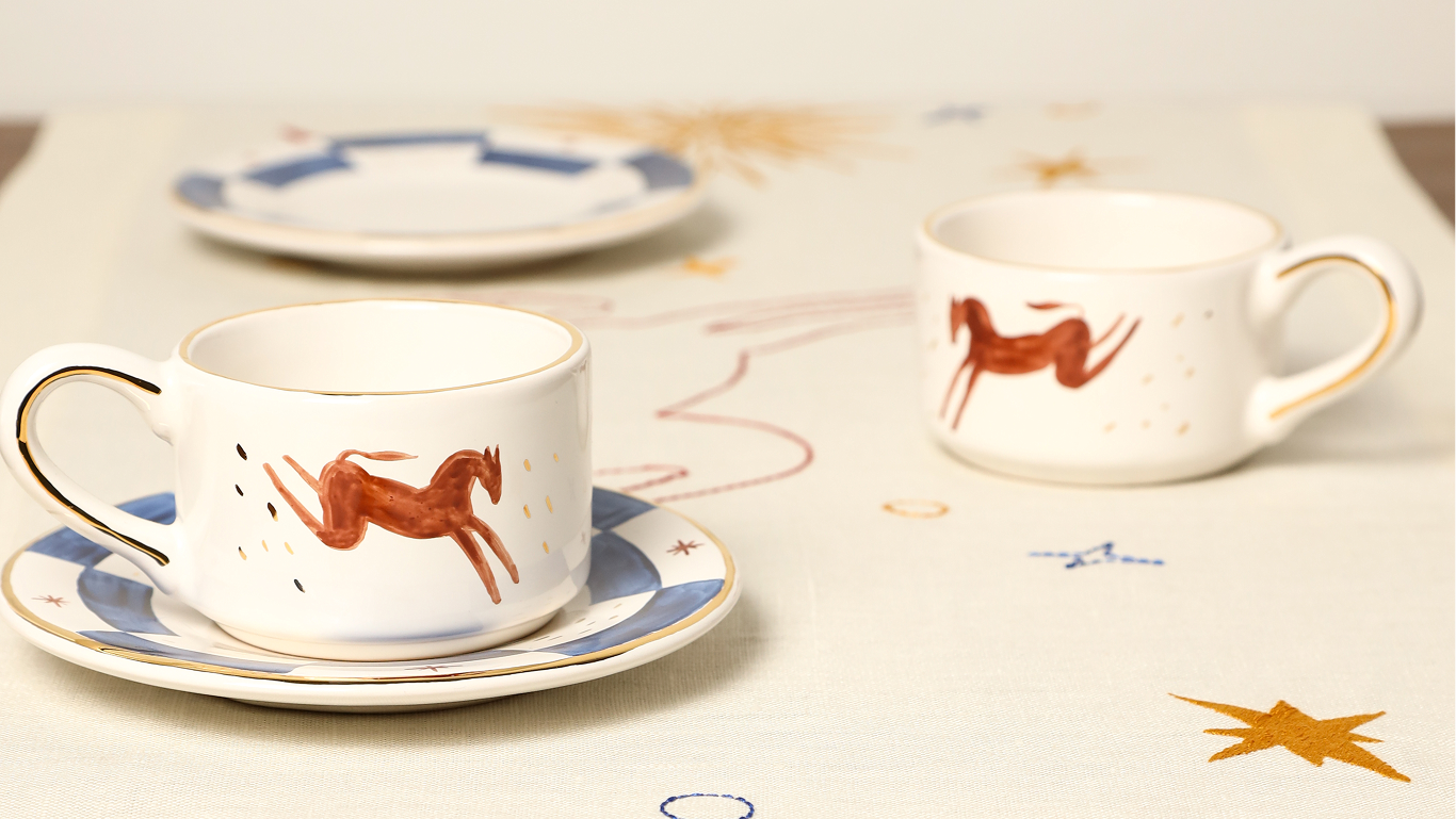 Чашка з блюдцем «Казкокінь»