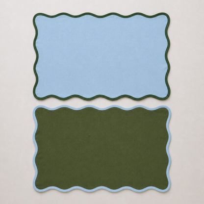 Набір серветок Fine Waves [блакитна + оливкова]