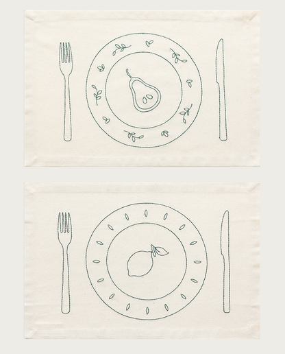 Fine Plates Napkin Set [Artichoke+Giant Tomato]
