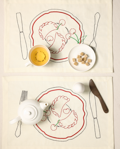 Fine Plates Napkin Set [Bread and Butter]
